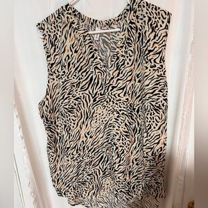 Soyaconcept xl Animal Print Sleeveless Blouse- clubbing- dance- party